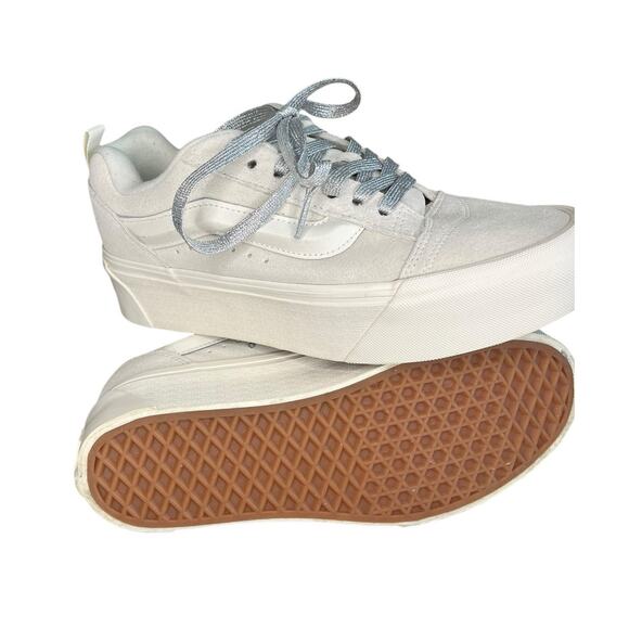 Womens Vans KNU Stack Laces Damen Size W9 Gray White - Picture 5 of 6